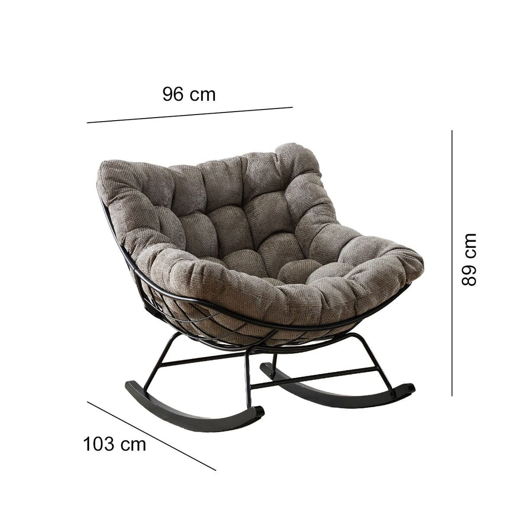 كرسي استرخاء هزاز كوتون كلاود - بني واسود