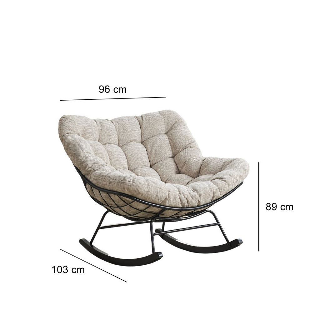 كرسي استرخاء كوتون كلاود - بيج واسود