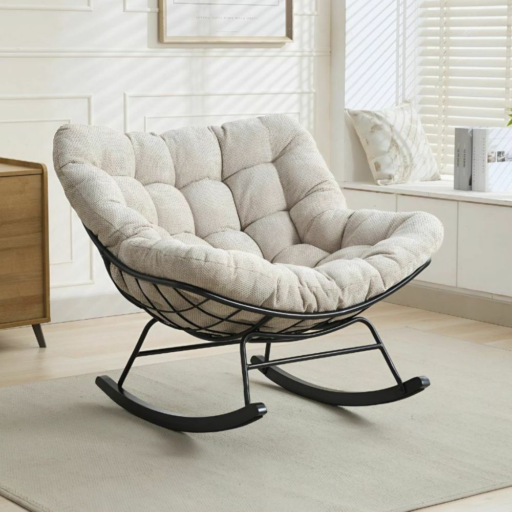 كرسي استرخاء كوتون كلاود - بيج واسود