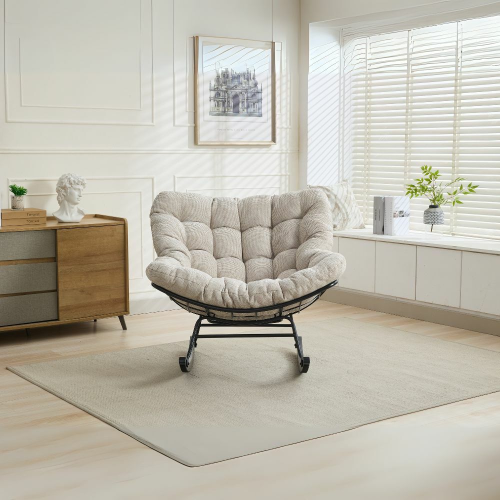 كرسي استرخاء كوتون كلاود - بيج واسود