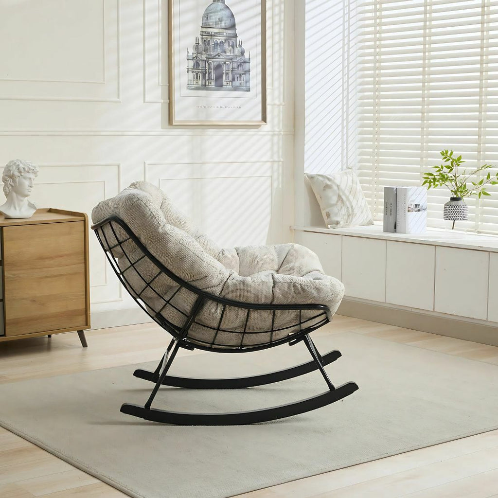 كرسي استرخاء كوتون كلاود - بيج واسود