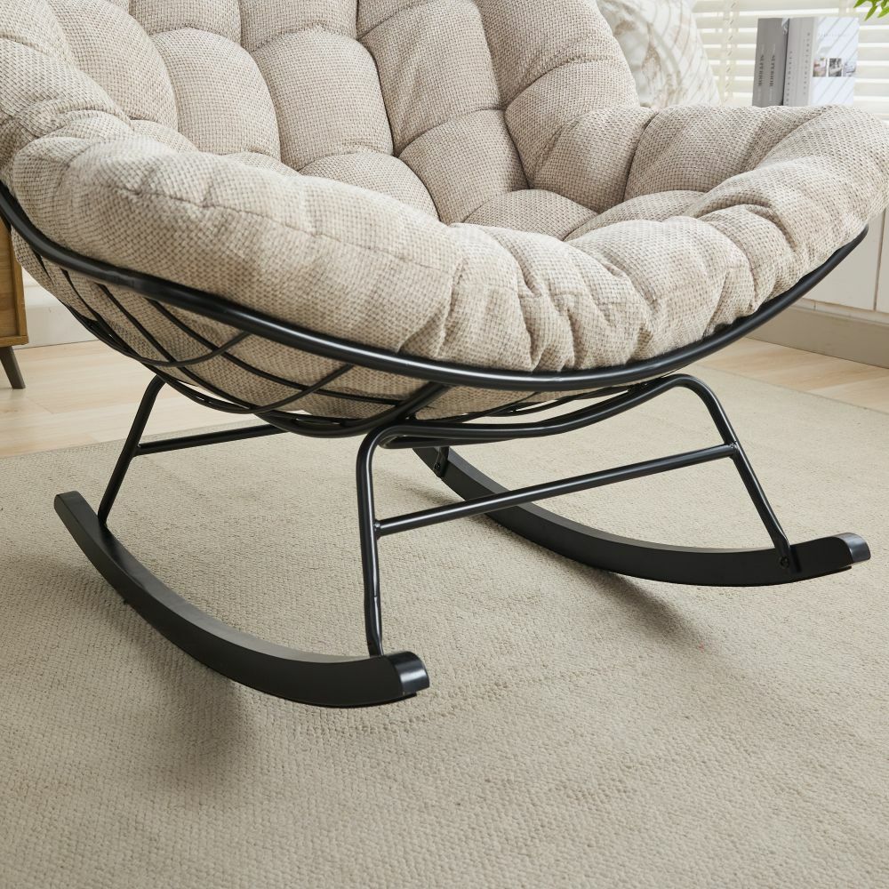 كرسي استرخاء كوتون كلاود - بيج واسود