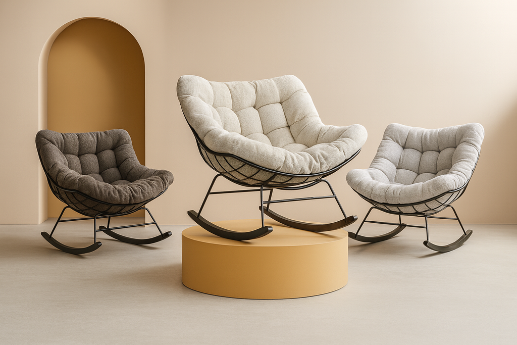 كرسي استرخاء هزاز كوتون كلاود - بني واسود