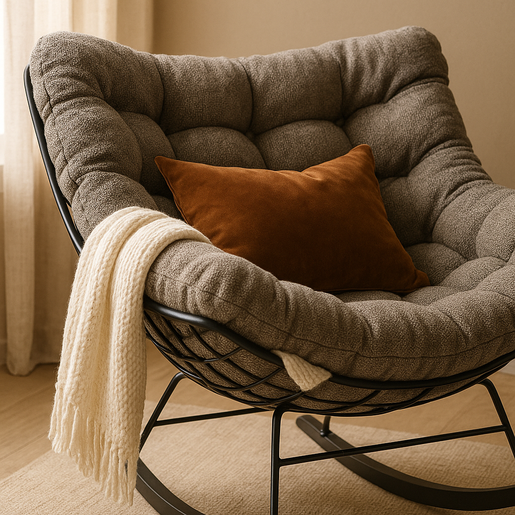 كرسي استرخاء هزاز كوتون كلاود - بني واسود