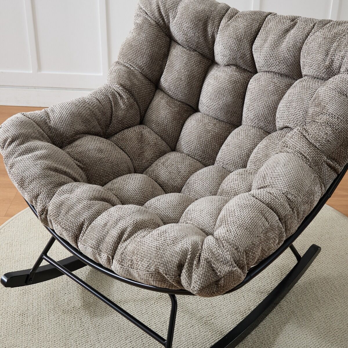 كرسي استرخاء هزاز كوتون كلاود - بني واسود