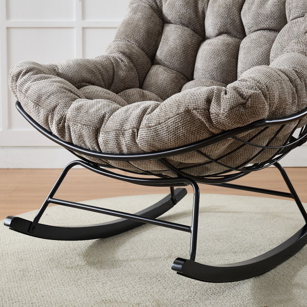 كرسي استرخاء هزاز كوتون كلاود - بني واسود