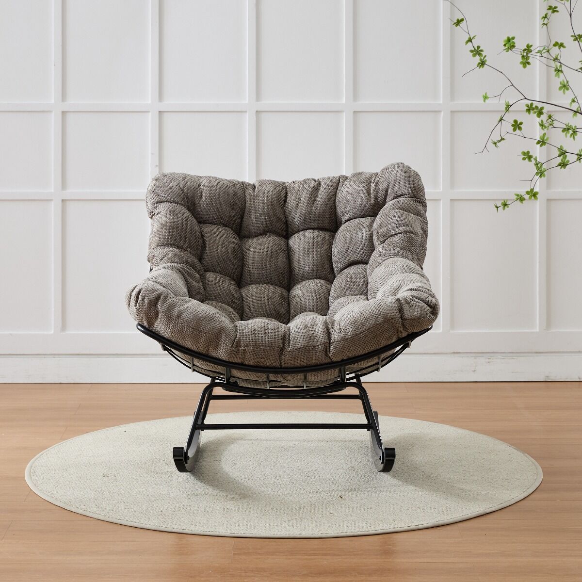 كرسي استرخاء هزاز كوتون كلاود - بني واسود