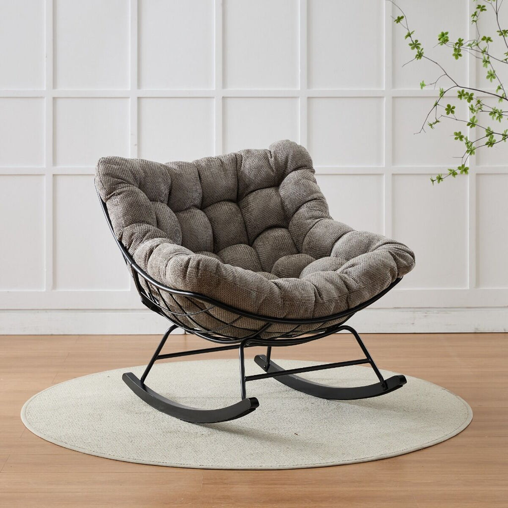 كرسي استرخاء هزاز كوتون كلاود - بني واسود