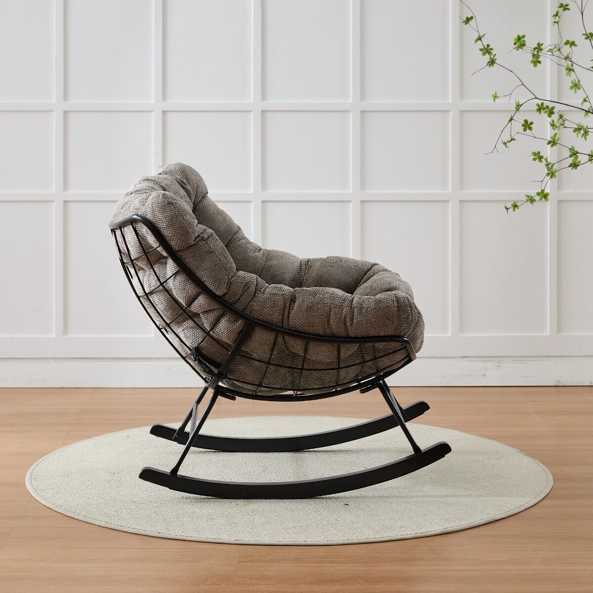 كرسي استرخاء هزاز كوتون كلاود - بني واسود