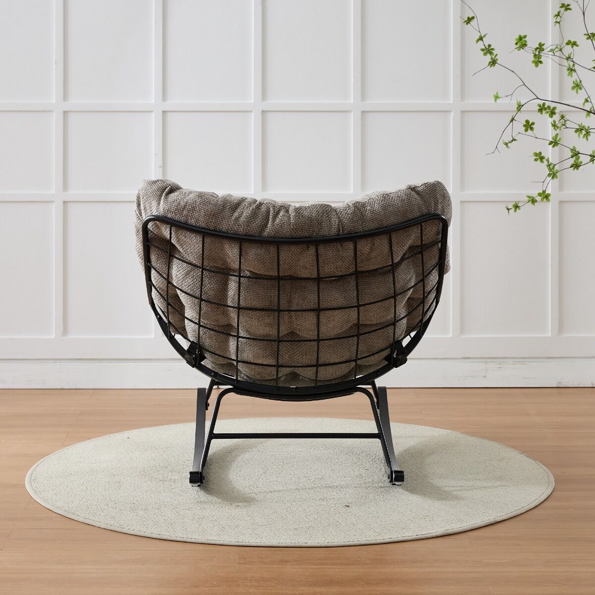 كرسي استرخاء هزاز كوتون كلاود - بني واسود