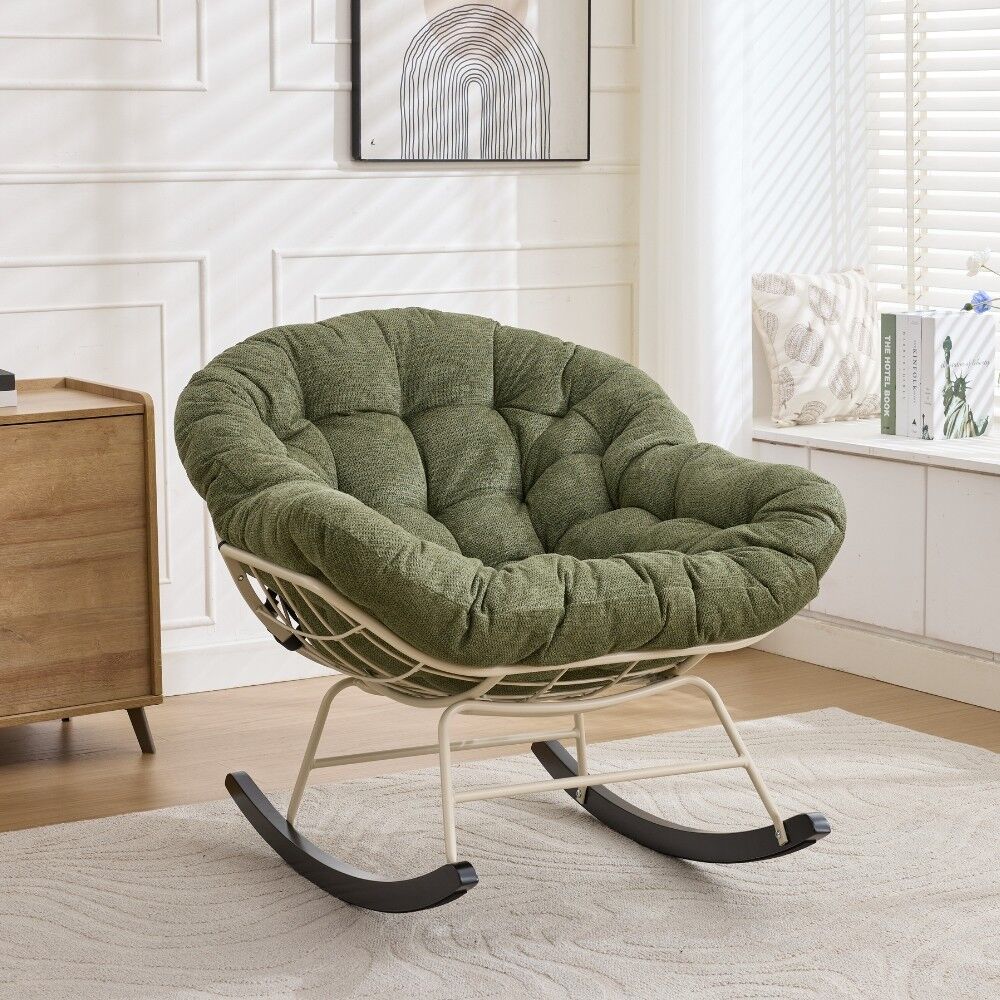 كرسي استرخاء هزاز كوتون كلاود - اخضر